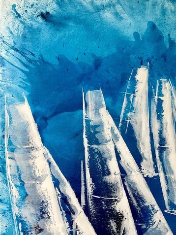 EK.art - White Sails – Aero Velocity XXL, Antiek en Kunst