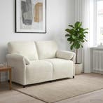 vidaXL 2-Zits Sofa Crèmekleurig 158 x 83 x 95 cm Fluweel, Verzenden