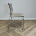 Viasit kantinestoel / stapelstoel, beige - chroom