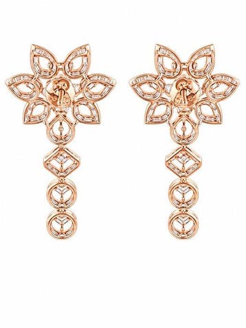 Oorbellen - 14 karaat Roségoud - 2.08ct. tw. Diamant, Nieuw