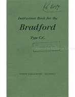 1950 BRADFORD TYPE C.C. INSTRUCTIEBOEKJE ENGELS