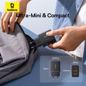 3-Port Stekkerlader USB/USB-C - 30W PD/QC Muur Oplader, Telecommunicatie, Verzenden, Nieuw