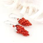 Corail - Argento 925 - Boucles doreilles - Grappoli de