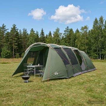 vidaXL Tunneltent 675 x 392 x 210 cm Groen, Caravans en Kamperen, Verzenden, Nieuw