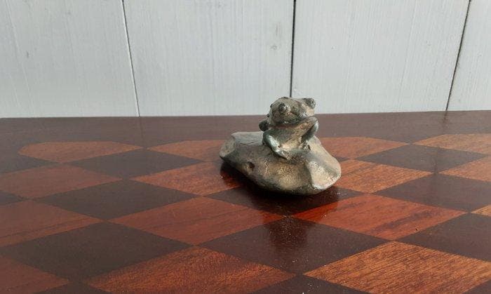 P. Chenet - Figuur - Kikker - Brons, Antiquités & Art, Curiosités & Brocante