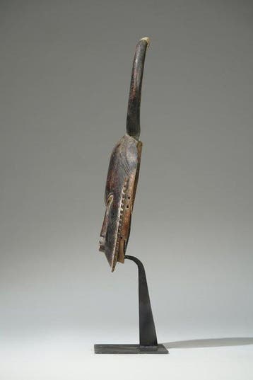 Een houten masker - Guro - Ivoorkust (Zonder minimumprijs)
