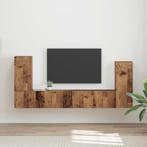 vidaXL Tv-meubelset 4 pcs Oud Hout Bewerkt hout, Verzenden, Nieuw
