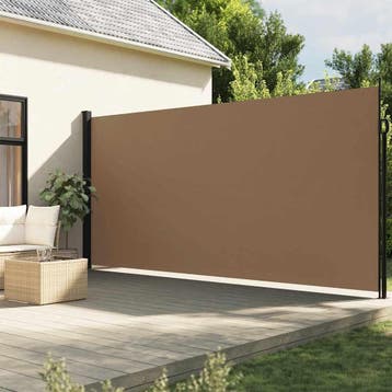vidaXL Windscherm uittrekbaar 200x600 cm taupe, Verzenden