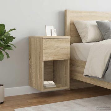 vidaXL Bedkast 2 st Sonoma Eiken 29 x 31,5 x 49 cm Bewerkt, Verzenden