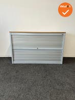 Roldeurkast - Basic - 74x120x47cm - Verticale deuren - Zilve, Werkplek, Ophalen of Verzenden, Gebruikt, Kast