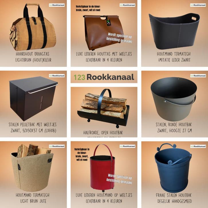 Mooie houtmand haardhout bak voordelig, Maison & Meubles, Poêles, Envoi