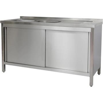 Spoeltafel | RVS | 2 Spoelbakken (Links) + Afdruipvlak |, Verzenden, Nieuw in verpakking