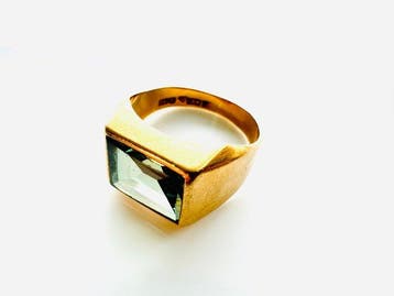 Bague - 18 carats Or jaune - 3.94ct. tw. Tourmaline, Handtassen en Accessoires, Ringen, Nieuw