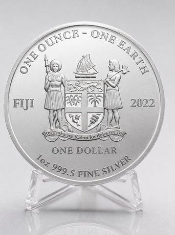 Fiji. 1 Dollar 2022 “Earth – American House Christmas
