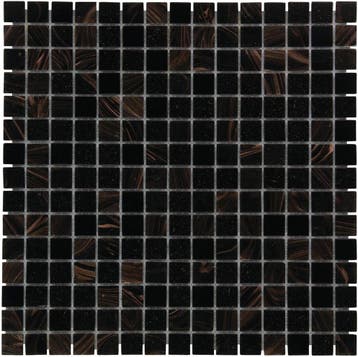 Wand & Vloer Mozaïek Tegels Factory Glas Zwart Goud - Mat.., Doe-het-zelf en Bouw, Tegels, Nieuw, Ophalen of Verzenden, 20 tot 40 cm