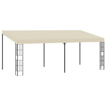 vidaXL Wandprieel 3x6 m stof crèmekleurig, Verzenden