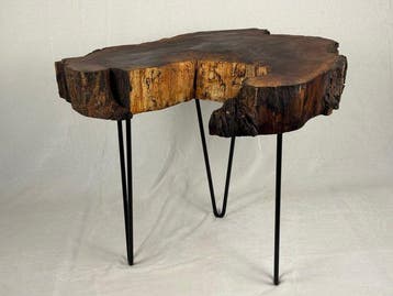 Middentafel - Wortelnotenhout - Salontafel haarspeld