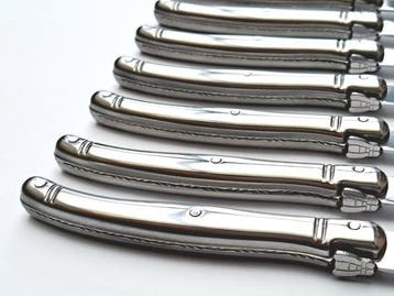 Laguiole - 12x Steak Knives - completely Stainless Steel -