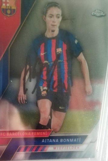 2022/23 Topps Chrome Aitana Bonmatí #57 Gesigneerde kaart,, Nieuw