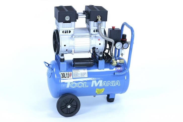 TM 30 Liter Professionele Low Noise Compressor 1,5HP 230v, Auto diversen, Autogereedschap, Verzenden