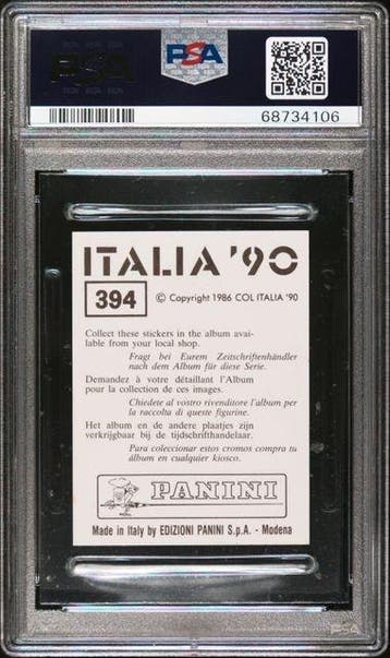 Panini 1990 Panini World Cup Italia 90 #394 Paul Gascoigne -