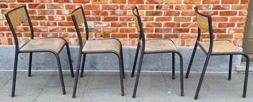 Mullca - Stoel (4) - Mullca 510 - Metaal, Hout - Mullca