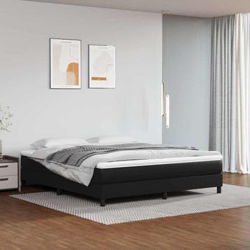 vidaXL Boxspring bed kunstleer zwart 180x200 cm, Verzenden, Nieuw