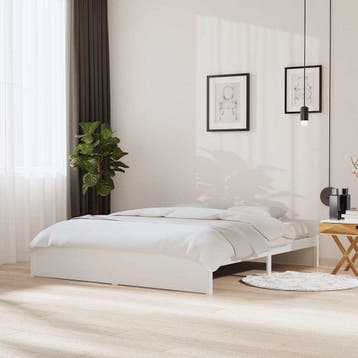 Massief houten bed 180x200 | Tweede kansje | OP = OP, Gebruikt, Verzenden, Wit, Tweepersoons