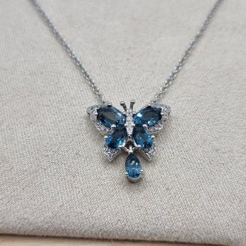 Zonder minimumprijs - Ketting met hanger Zilver - 2.10ct.