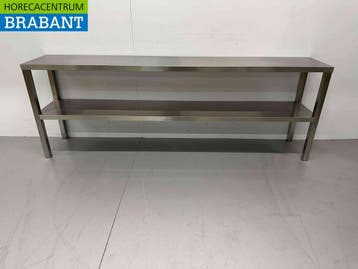 HCB RVS Dubbele Etagère Brug 200 x 35 x 70 cm Horeca, Ophalen of Verzenden