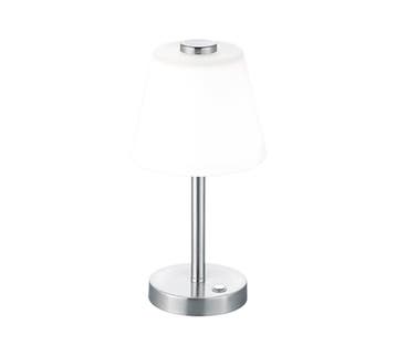 Trio EMERALD tafellamp | LED | nikkel mat met wit | Ø 15 cm, Verzenden, Nieuw