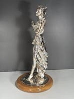 Beeld, Oogst godin - 42 cm - Metaal, Hout, Verzilverd