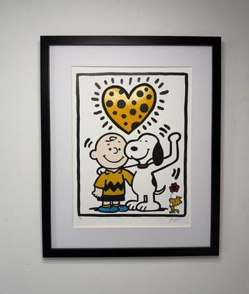 - Tribute to Yayoi Kusama - Snoopy x Keith Haring, Antiek en Kunst