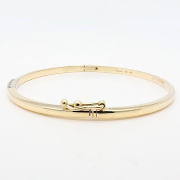 Armband - 14 karaat Geel goud, Diamonde., Witgoud Diamant