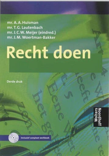 Recht Doen + Cd Rom - Huisman, Verzenden, Nieuw