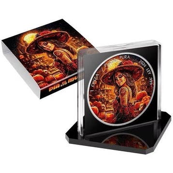 Mexico. 1 Onza 2024 Mosaic - Dia de los Muertos , 1 Oz, Postzegels en Munten