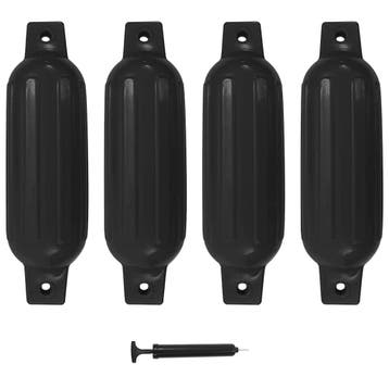 vidaXL Bootstootkussens 4 st 41x11,5 cm PVC zwart, Verzenden