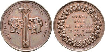 Brons medaille 1822 Frankreich, Verzenden