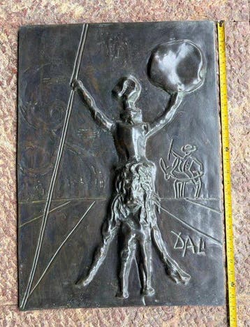 Salvador Dali (1904-1989) - Reliëf, Don Quijote - 65 cm -