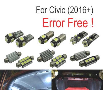Kit 7 Ampoules Led Intérieur Pour Honda Civic 10Th Gen 16-, Verzenden, Nieuw