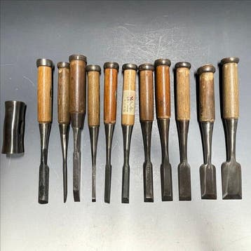 Tataki Oire Nomi | Bench Chisels Carving w/Roll Case -