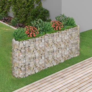 vidaXL Gabion plantenbak verhoogd 260x50x100 cm, Verzenden, Nieuw
