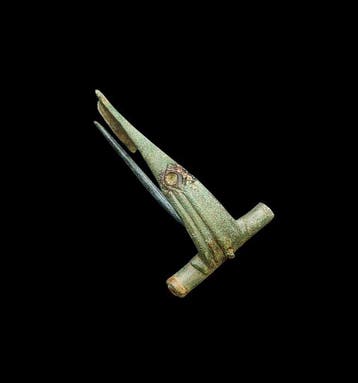 Oud-Romeins Brons Head Stud Brooch - 50 mm (Zonder, Handtassen en Accessoires