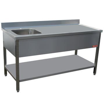 Cheftafel | Spoelbak Links 400x400mm |, Verzenden