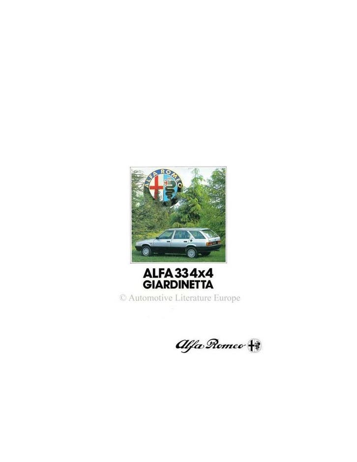 1984 ALFA ROMEO 33 4X4 GIARDINETTA BROCHURE FRANS, Boeken, Auto's | Folders en Tijdschriften, Ophalen of Verzenden