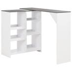 vidaXL Bartafel met verplaatsbaar schap 138x39x110 cm wit, Verzenden, Nieuw