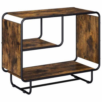 vidaXL Dressoir Gerookt eiken 80 x 37,5 x 64,5 cm Bewerkt, Verzenden, Nieuw
