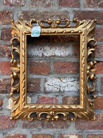 Lijst - 239. Antieke goud vergulde schilderijlijst. Voor, Antiek en Kunst
