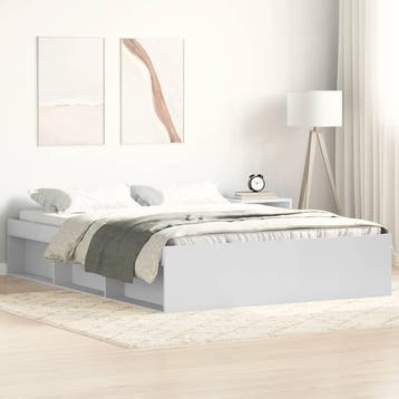 vidaXL Bedframe wit 140x200 cm, Verzenden, Nieuw