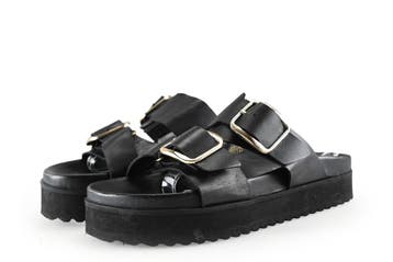Nelson Slippers in maat 39 Zwart, Slippers, Verzenden, Zwart, Zo goed als nieuw